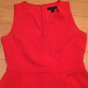 Size 0 j. Crew scalloped coral dress